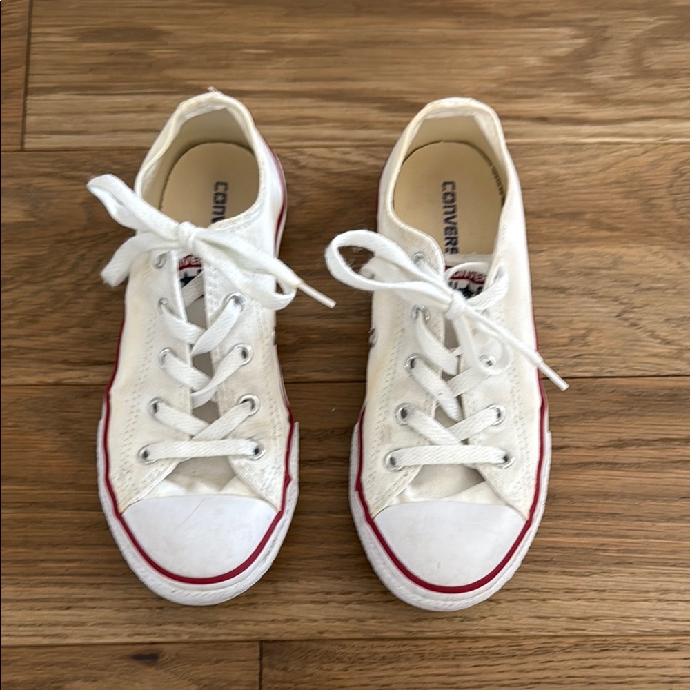 Converse Kids White Low Tops - Size 3 Youth